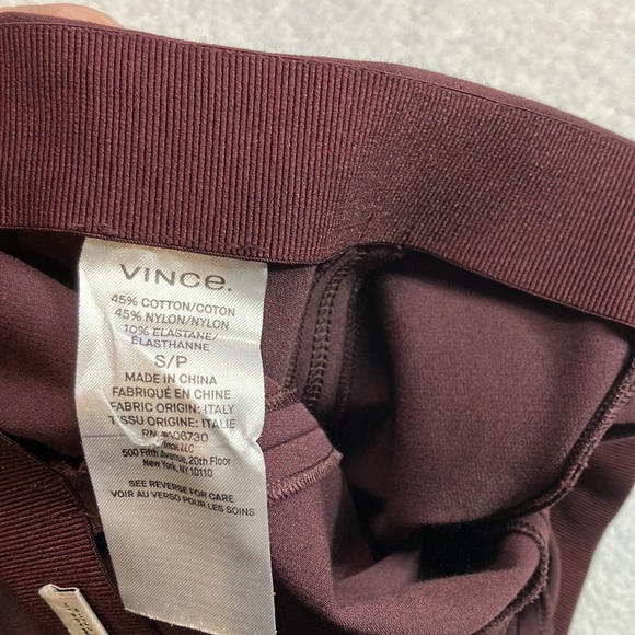 Vince maroon side zip seamed pants - Picture 4 of 9